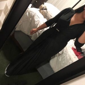 Long black event dress